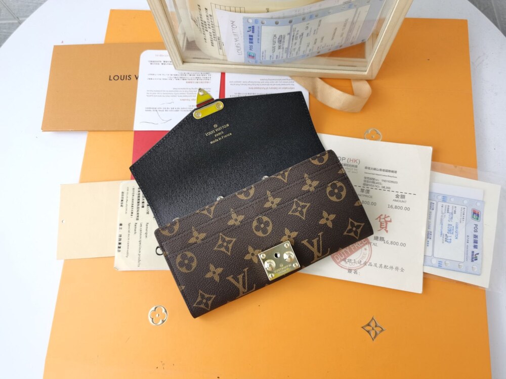 Louis Vuitton Monogram Portefeuille Juliette Long Wallet in Black - Picture 7 of 8